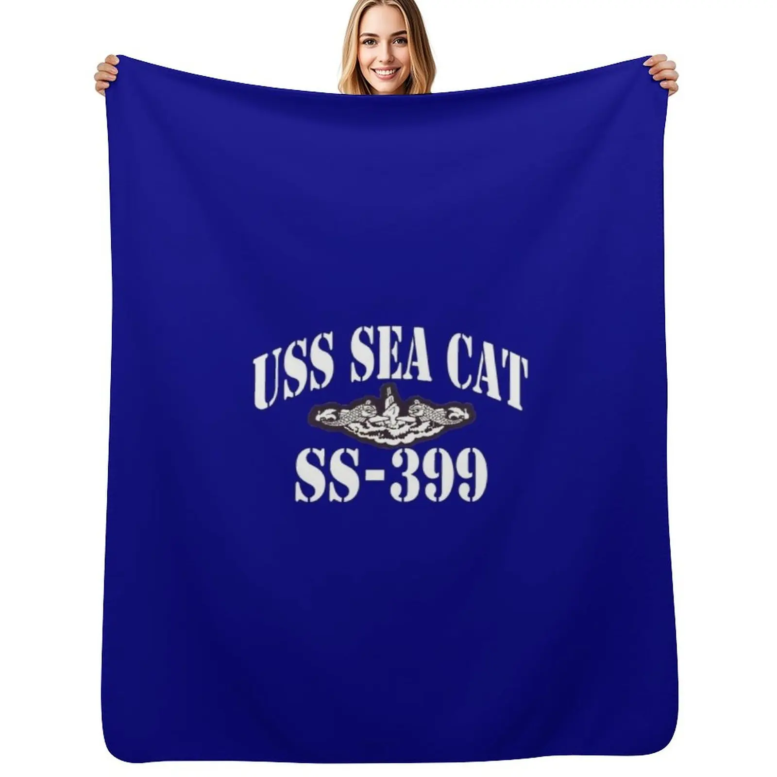 USS SEA CAT (SS-399) STORE Throw Blanket Year Round Soft Comfortable Blanket for Home