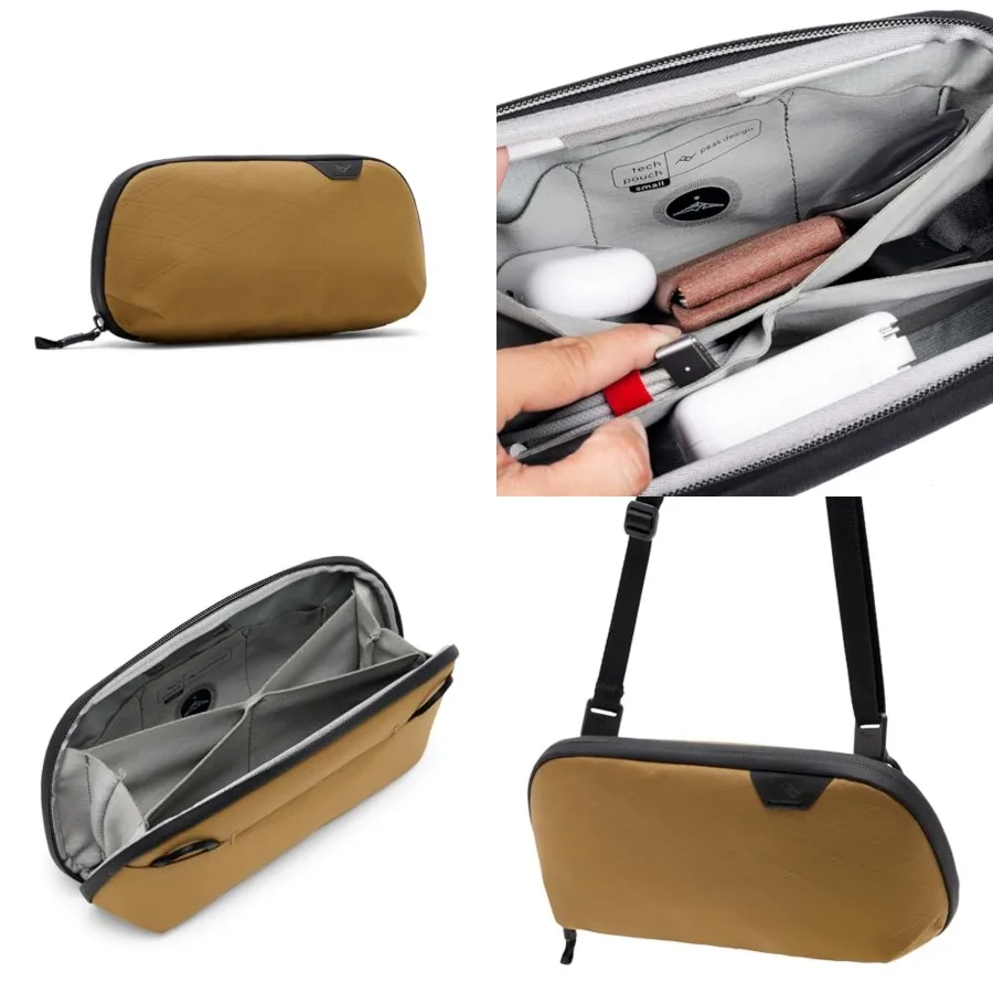 

Tech Pouch,,Ocean Edition, Electronics Organizer for Travel or Everyday Carry, Origami-Style Storage, Cable Pass-Through, Weath