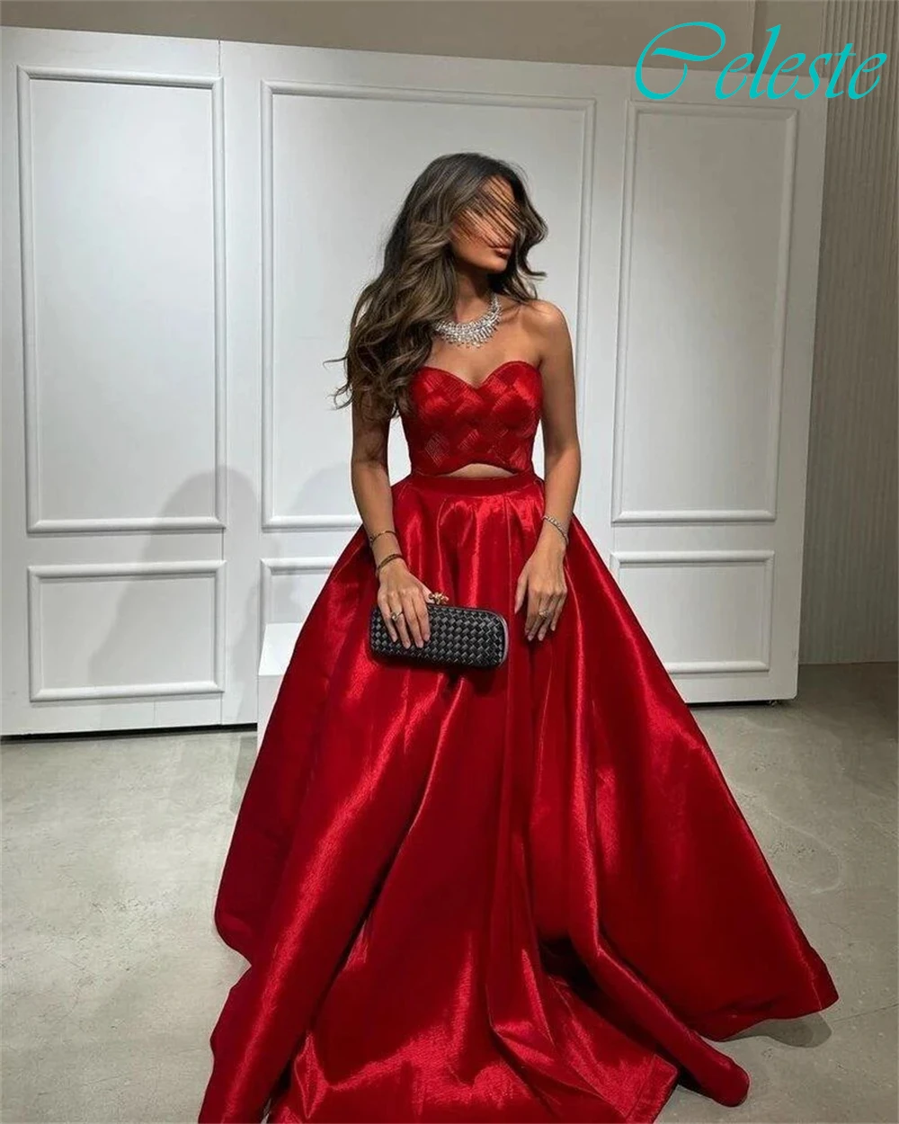 تخصيص ألف خط بلا حمالات بلا أكمام فستان سهرة رسمي أنيق مزاجه حساسة فساتين المشاهير موضة فستان الحفلات