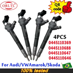 4PCS 0445110647 0445110369 Diesel Fuel Injector 0445110646 0445110688 For BOSCH VM AMAROK 2.0/CADDY/GOLF 03L130277J 03L130277Q
