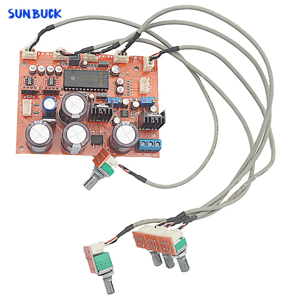 Sunbuck Servo power supply LM4610N tone board potentiometer separation with dual op amp preamplifier board