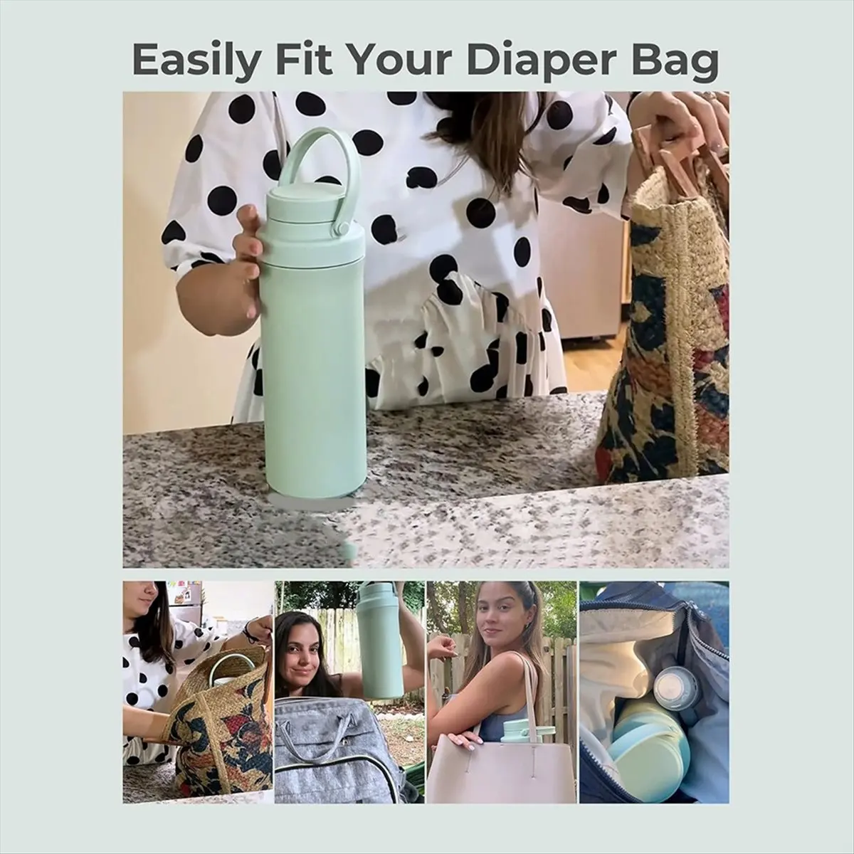 MALL Breast Milk Cooler Bottle,360° Cooling Technology for Long Time,Portable Larger Capacity Travel Breastmilk Chiller