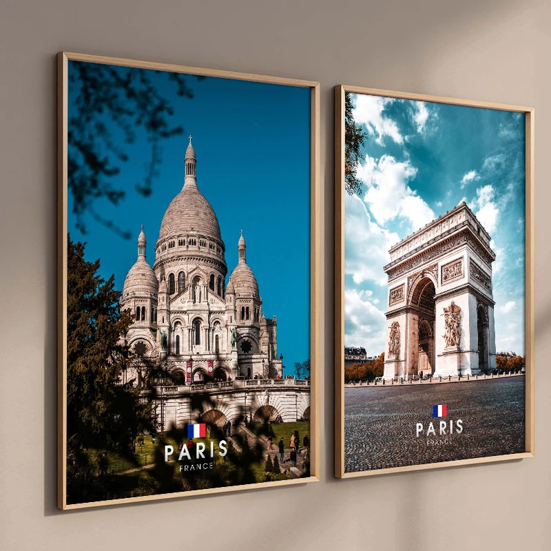 1pc frameless Canvas Painting  1pc frameless Canvas Painting Fashion City Paris Canvas Painting Nordic Posters Wall Art Prints H