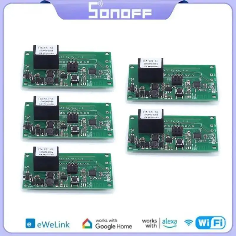 SONOFF SV Wifi Smart Switch Schakelaar Relay 5-24V Safe Voltage Switch EWeLink APP Home Module Support Alexa,Google Home Nest