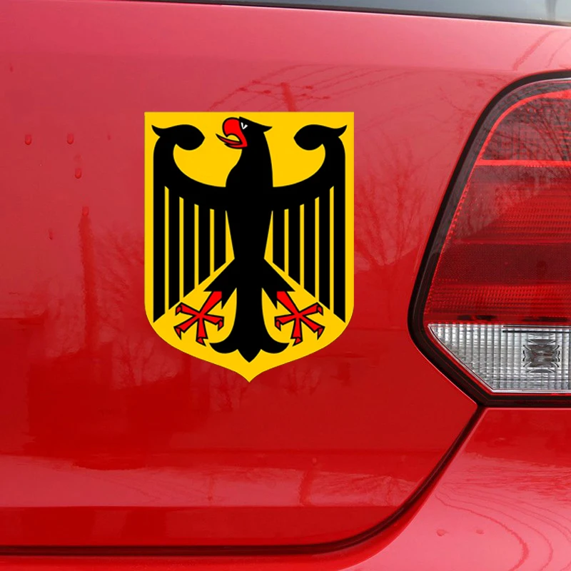 ملصق شعار ألمانيا ، ملصق فينيل للكمبيوتر المحمول ، سيارة ، كتاب ، زجاجة ماء ، خوذة ، # jt34