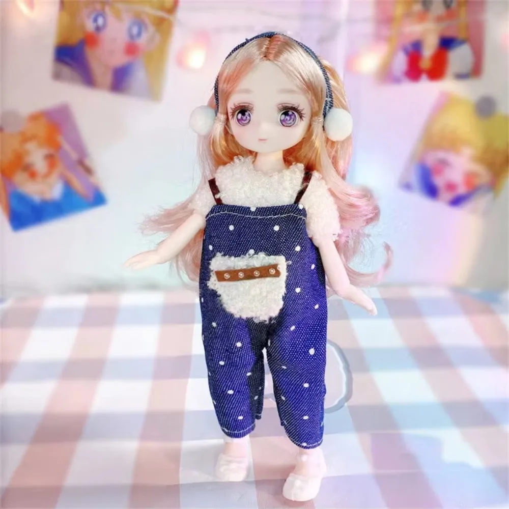 with Clothes BJD Doll with Clothes Dress Up 3D Eyes Simulated Eye Hinge Doll Colorful Simulated Eye Removable Joints Doll