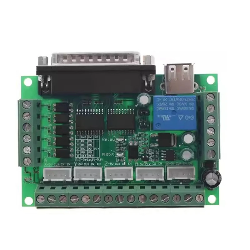 MACH3 Engraving Machine 5 Axis CNC Breakout Board With Optical Coupler For Stepper Motor Drive Controller Durable