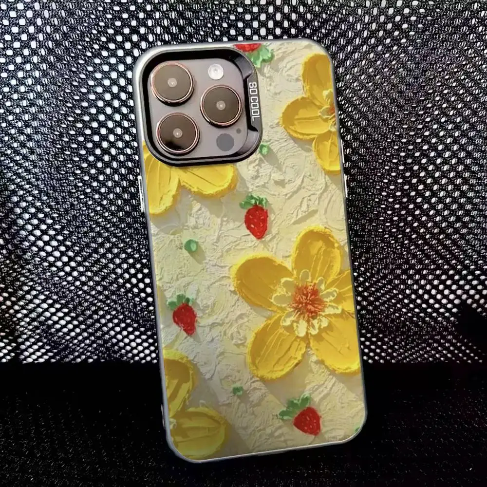 حافظة هاتف ريترو مطلية بزيت لهاتف آيفون 17,16,15,14,13,12,X,8,Pro,Max,Plus,E,SE4,Air,Mini IMD أسود غير لامع #2