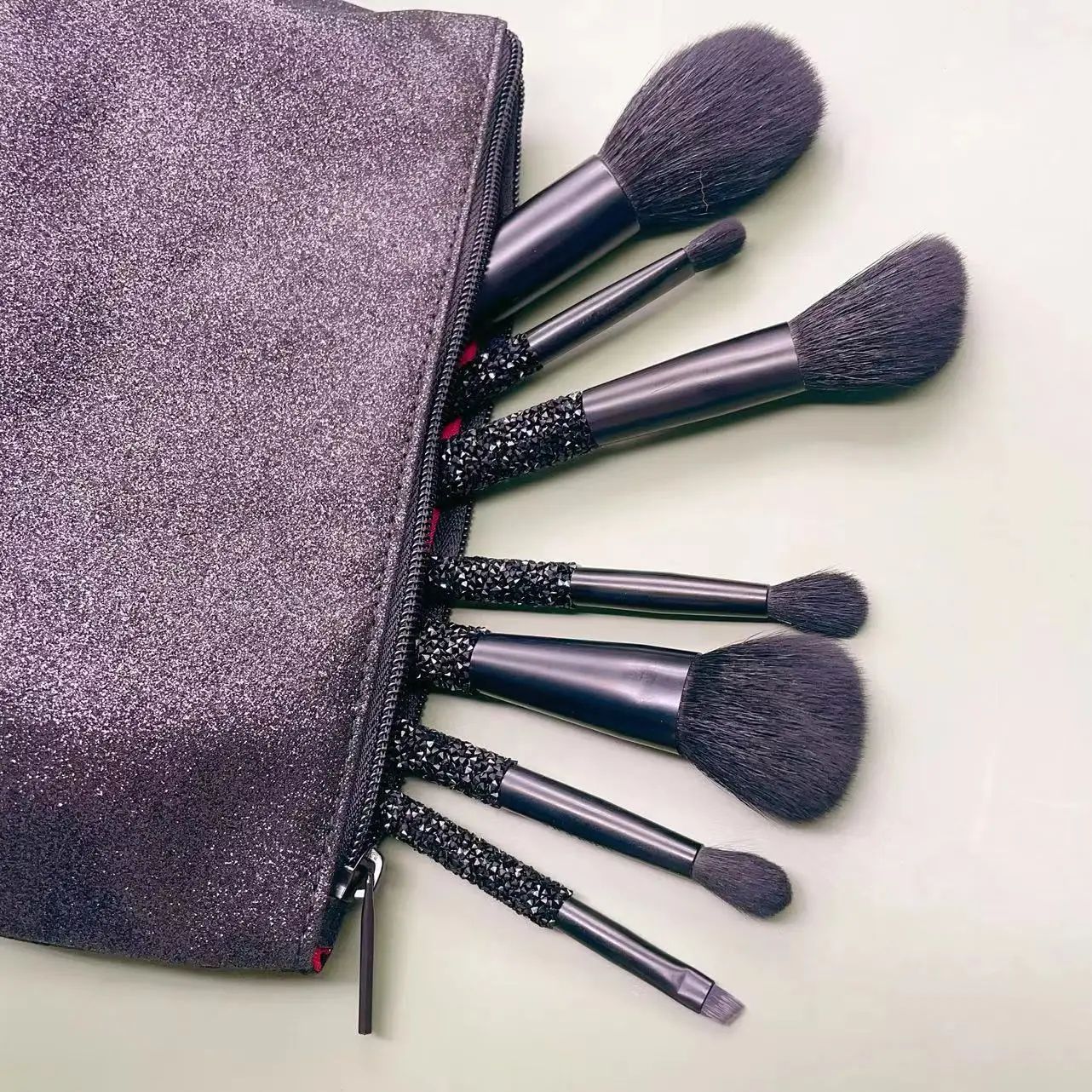 YLovely 8pcs Morph e The Bling Fling Brush Collection With Bag In Stocks Goat Hair Stone Handle Makeup Brush Set