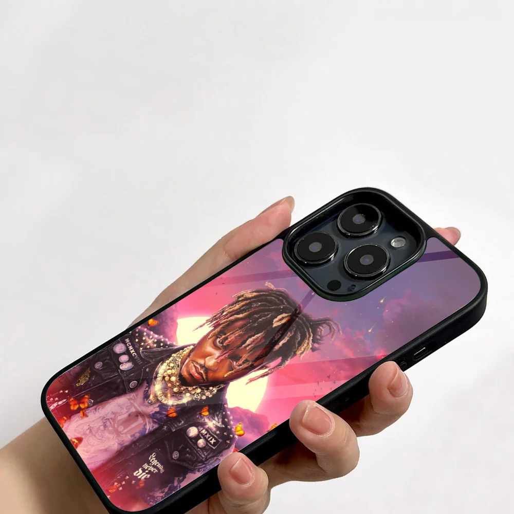 Rapper J-Juice W-WRLD Phone Case For IPhone 11 12 13 14 15 16 Plus Pro Max Mirror Acrylic PC TPU Cover