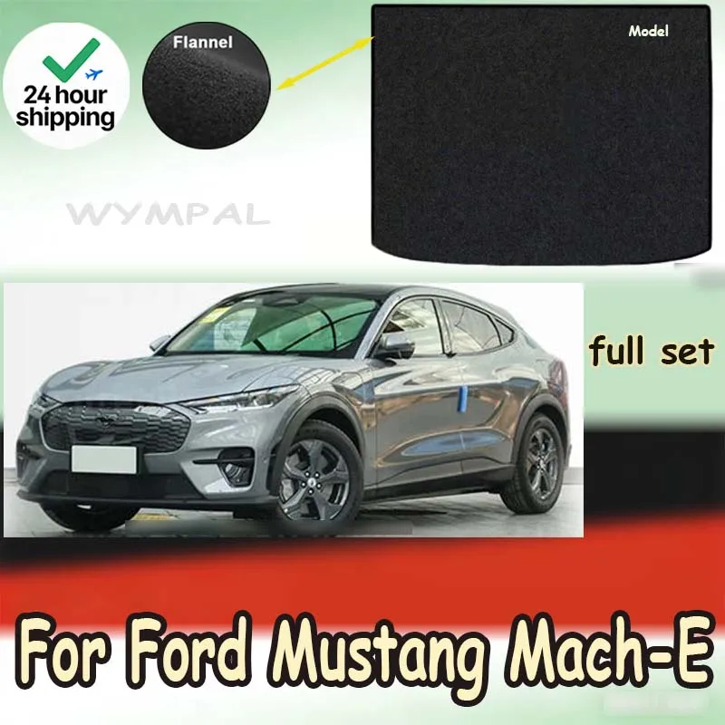 ECOAUTO Rear Trunk Mat For Ford Mustang Mach-E 2021-2024  Boot Cargo Carpet Pads