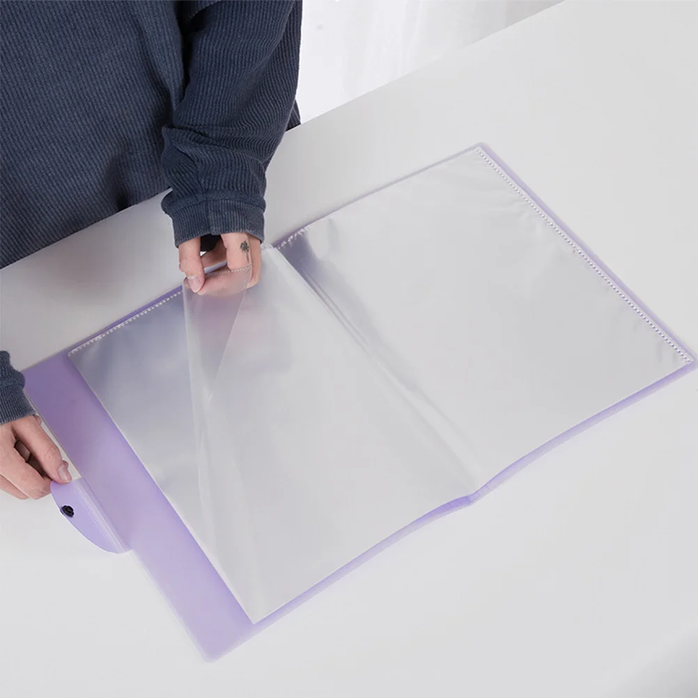 

A3 Transparent File Folder Thickened Waterproof Report Binder For School Office Paper Cover Exam Holder Documents