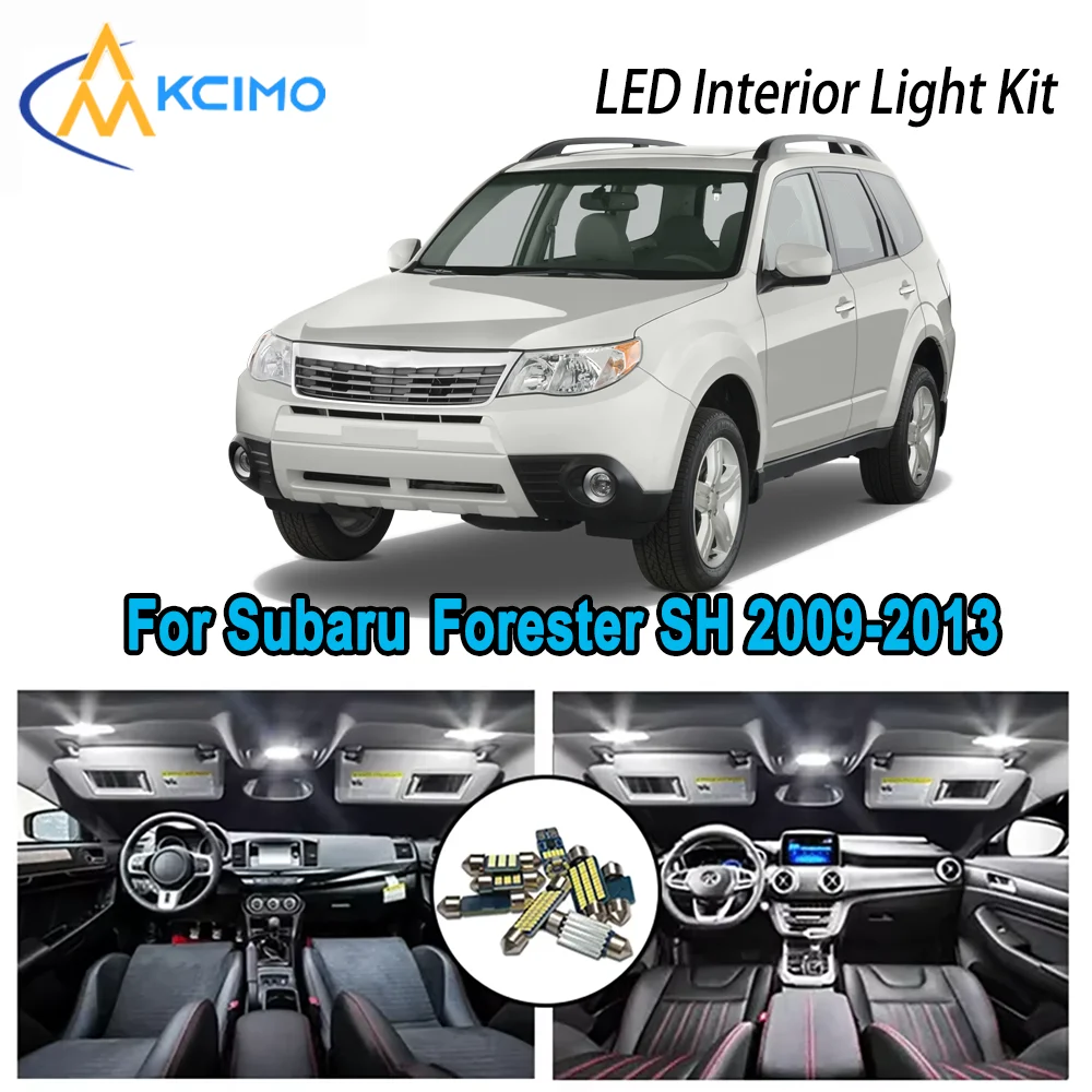 

High-Quality LED Interior Kit for Subaru Forester SH 2009-2013 2010 2011 2012 Premium Error-Free Dome Map Trunk Automotive Lamps