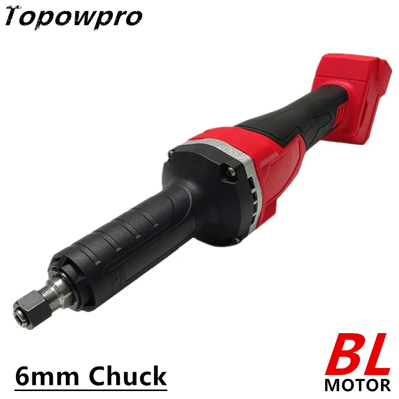 For Milwaukee 18V Battery Electric Die Grinder 6mm Brushless Straight Grinder Stone Carving Grinding Machine Polishing Tool