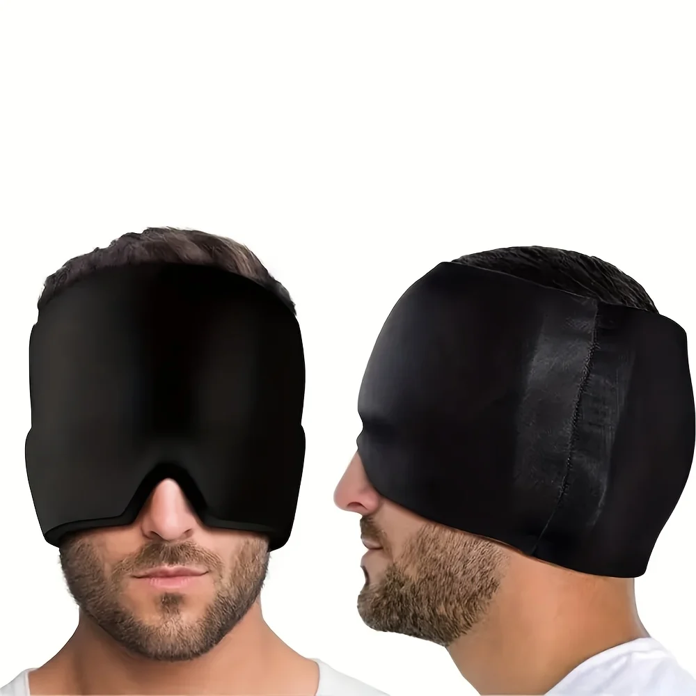 

Gel Ice Headache Relief Cap – Cold Compress for Migraine, Stress & Eye Pain, Heat Therapy Sleep Mask