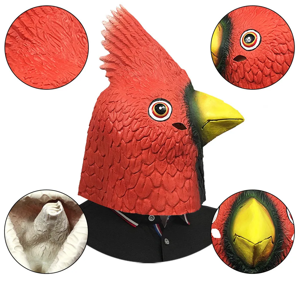 Realistische Latex-Vogelmaske Tierkopf-Gummimaske für Halloween Cosplay Kostümparty Requisiten Erwachsenen-Verkleidung – Detail 4