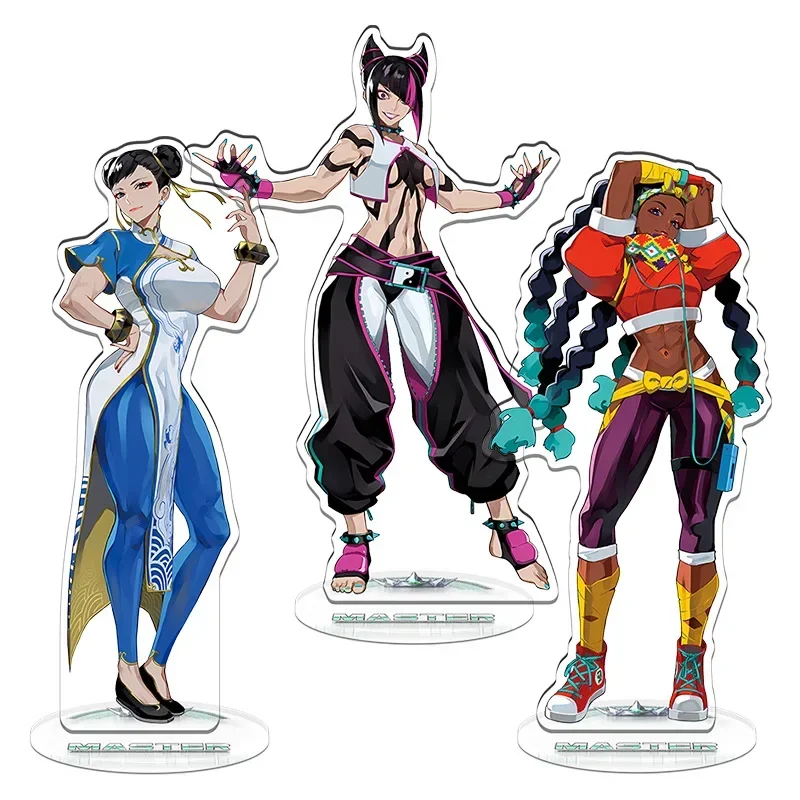 Anime Street Fighter 6 Acrylic Toy Ryu Chun-Li Model Doll Fighting Game Figure Desk Decor Cosplay Exhibition Gift 20cm