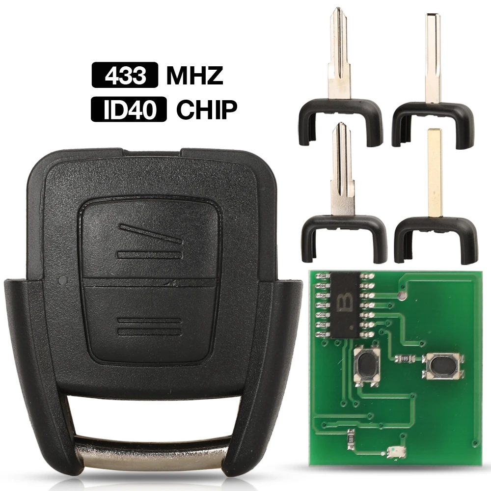 Jingyuqin-mando a distancia para coche, llave con Chip ID40 de 434MHZ, 2 botones, para Opel Zafira Astra g Astra a BOSCH TS Astra 93176615