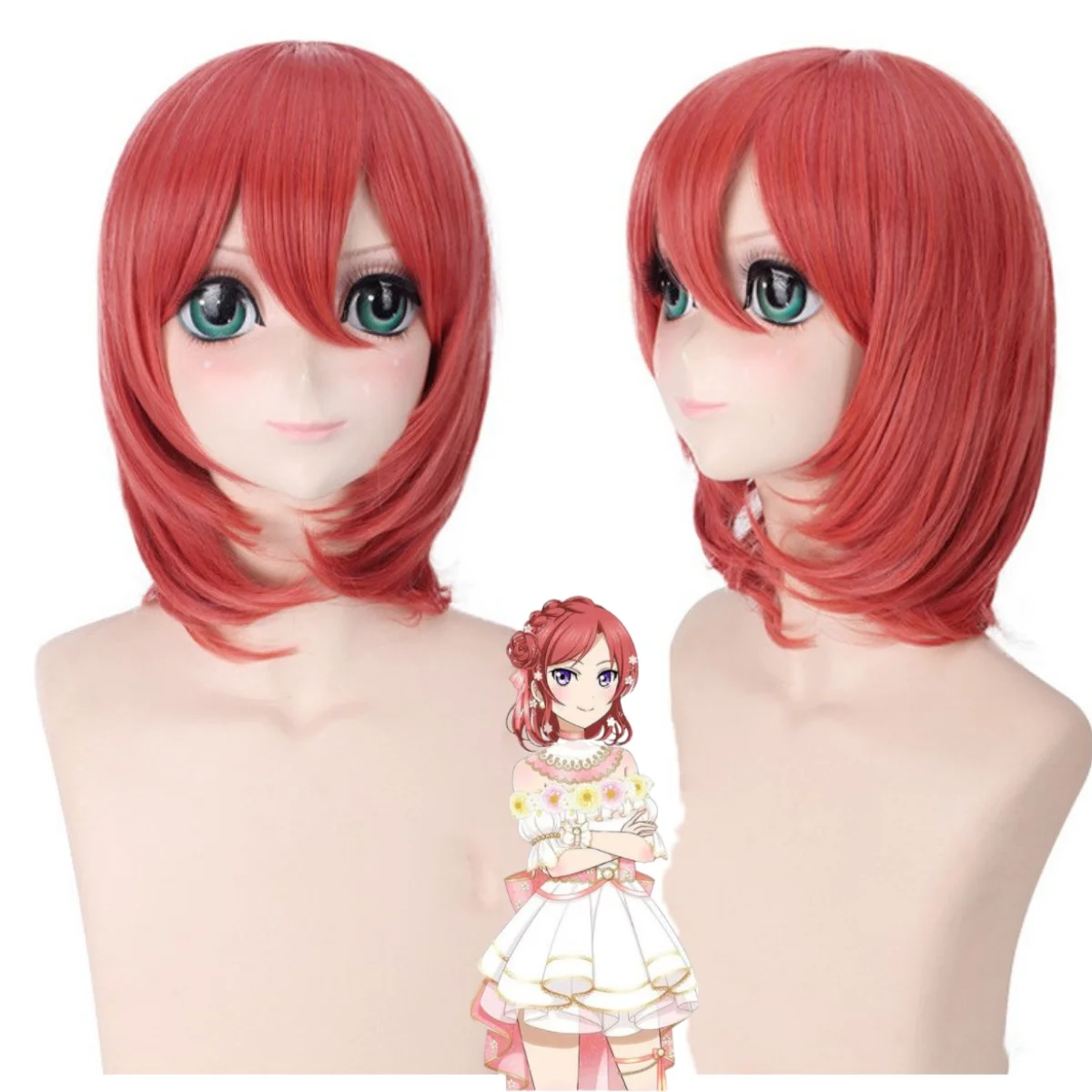 Anime Lovelive! Maki Nishikino Cosplay Kostuum Pruik Prachtige Jurk Bloemen Uniform Prinses Rok Vrouw Sexy Kawaii Carnaval Pak