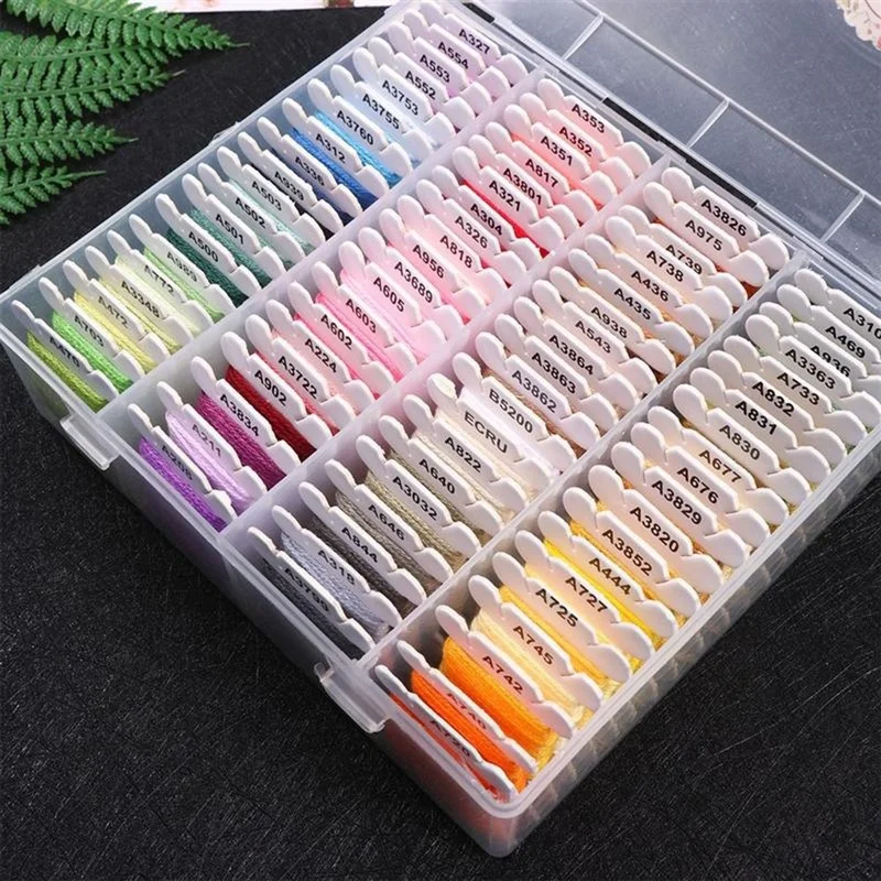 40/80/120 Colors DIY Cotton Embroidery Thread Multi-Color Embroidery Yarn For Sewing Embroidery Thread Set With Organizer Box