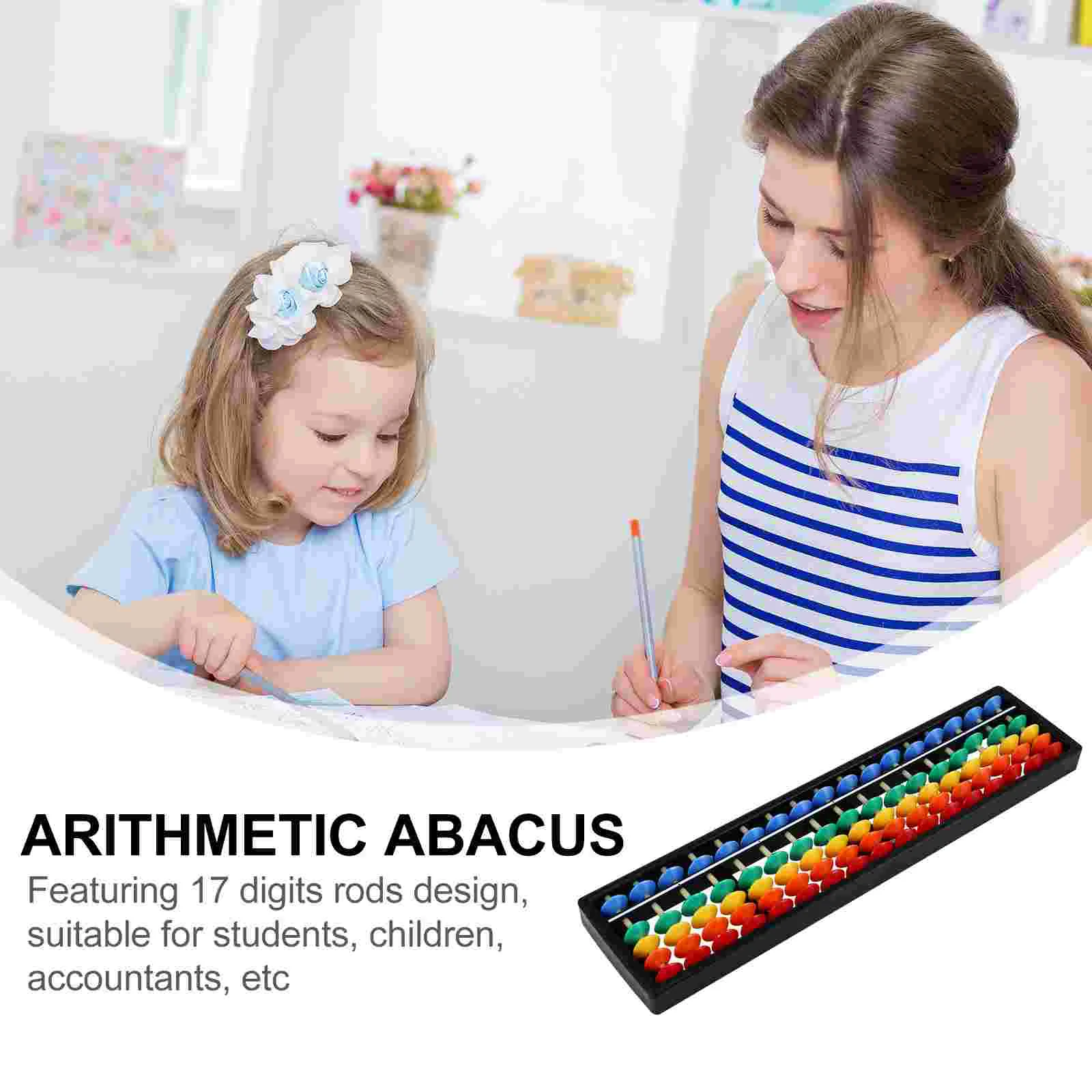 Aldult Toy Abacus 17 cifre aste abusi cinesi strumento tallone aritmetica matematica pendente giocattoli studente