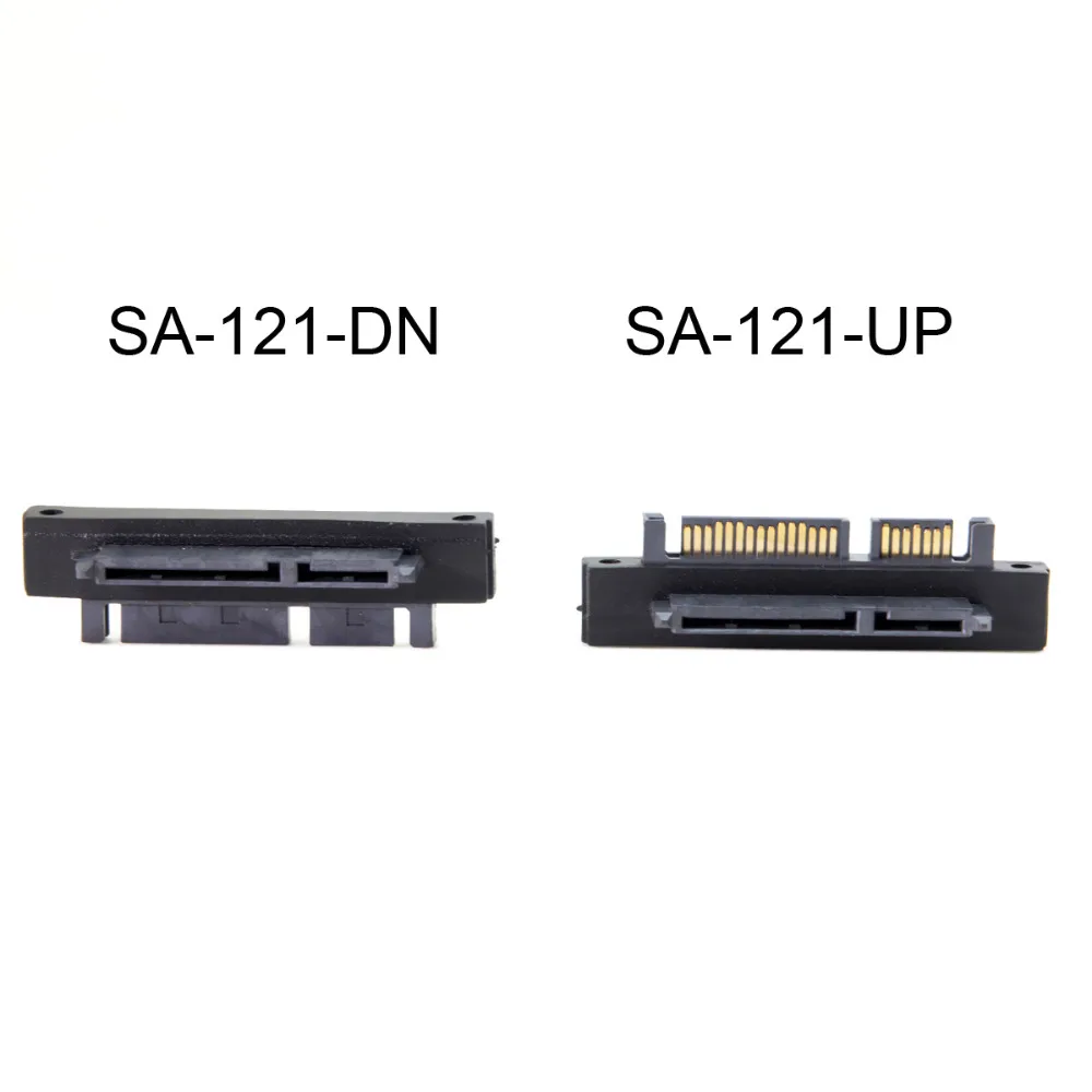 Xiwai Extension Convertor Adapter SATA 22Pin 7+15 Male to SATA 22P Female 90 Degree Right Angled