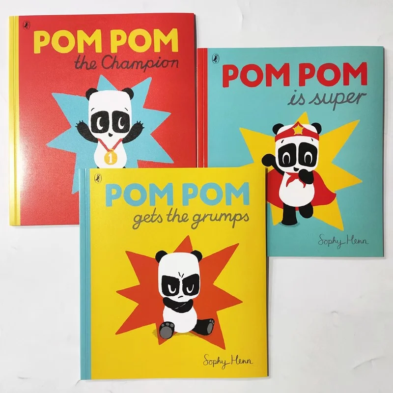 

3 Book/Set POM POM Baby English Enlightenment Parent Child Bedtime Stories Manga Color Picture Book