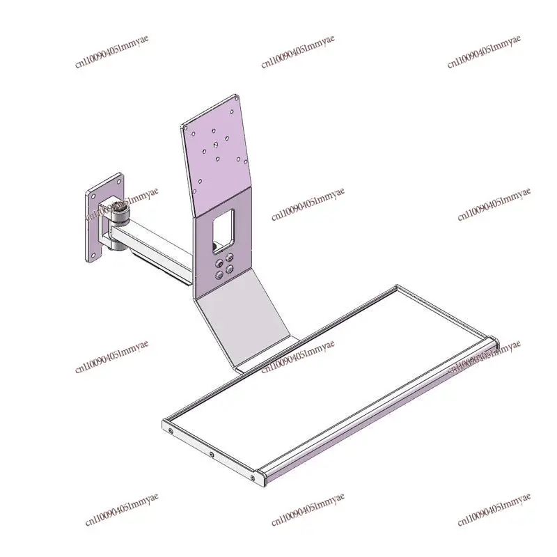 Wall-mounted display bracket, keyboard holder, integrated stable operation, load-bearing