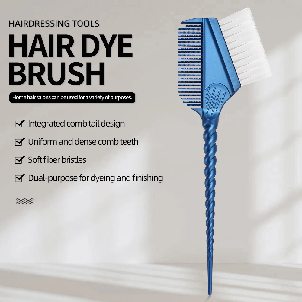 Barbershop Dye Hair Double Head Brush Salon Non-Slip Color Cream Brush Hair Coloring Brush Hair Dye Applicator Dust Brush Tool