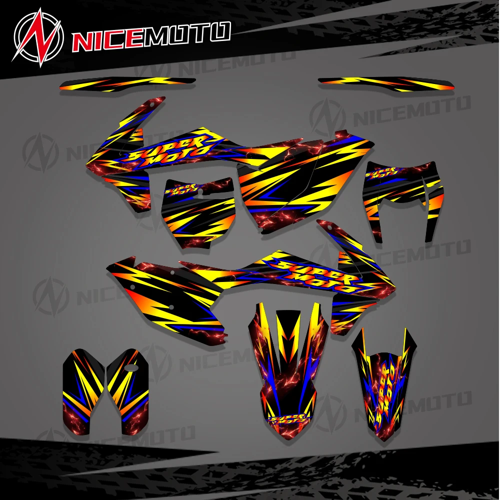 Graphics Decals Sticker Kits For KTM SX SXF XC 2016 2017 2018 125-500 EXC EXC-F XCW 2017 2018 2019 Number Name Custom