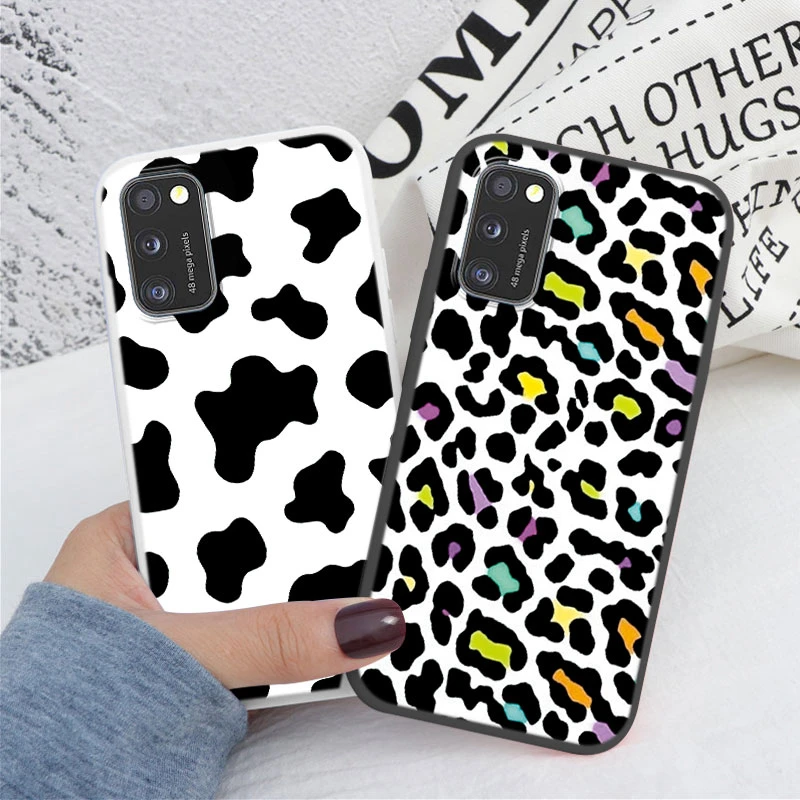 Leopard Print Phone Case For Samsung Galaxy A31 A41 Protection Back Cover Soft Silicone Fundas For Samsung A 31 Coque Shell Cute