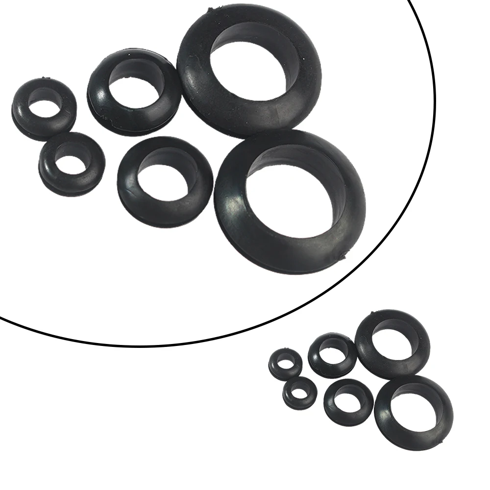 180PCS Black Rubber O-ring Kit - Guard Rings, Sealing Rings, and Oil Retainer Washers - Rubber Car Rings Set in a Box