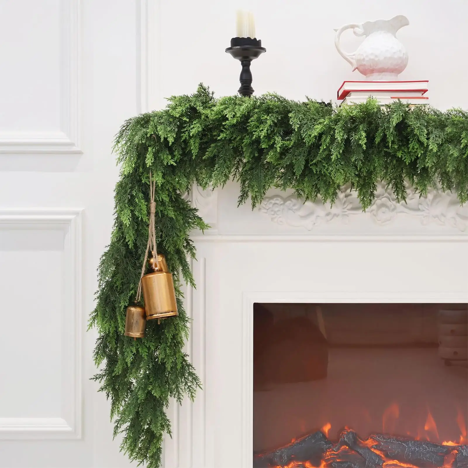 150/180/270 cm Künstliche Pflanzen Weihnachten Girlande DIY Kranz Weihnachten Navidad Hause Dekoration Kiefer Rattan Hängen ornament – Detail 5