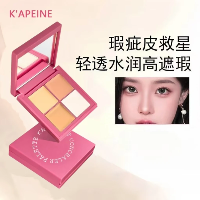 4 Color Concealer Palette Full Coverage Makeup for Dark Circles, Acne Marks, Spots & Scars Professional Face & Eye Corrector