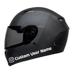 Pegatina personalizada para redes sociales, altura de 2,5 cm, decoración para casco de Motor, marco de bicicleta, calcomanía automática con nombre personalizado, 1 ud.