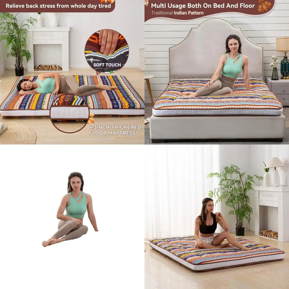 

Толстый японский матрас-футон — складной наматрасник для гостей, гостиной и путешествий