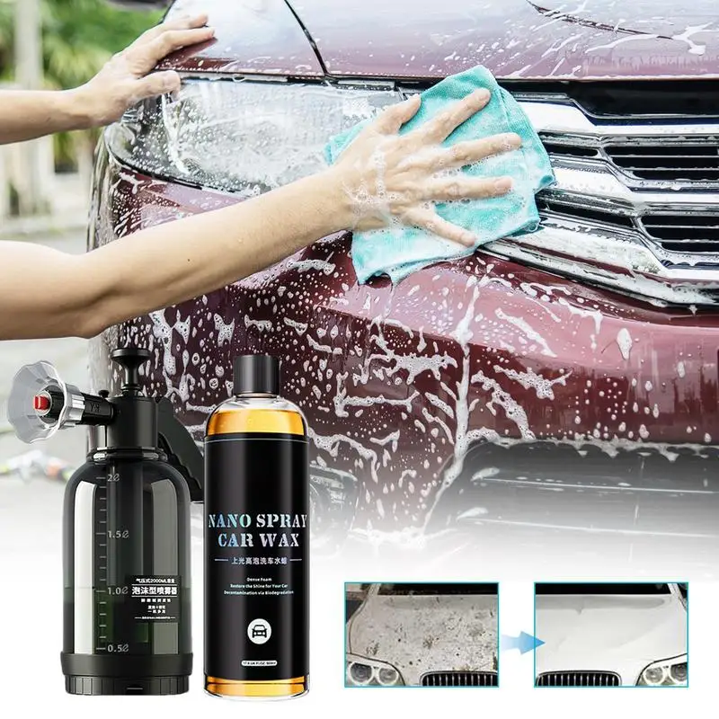 500ml Foaming Car Wash Soap Auto Wash Shampoo Active Foam Cleaner for Snow Foam Lance Foam Cannon Foam Gun Bucket Wash