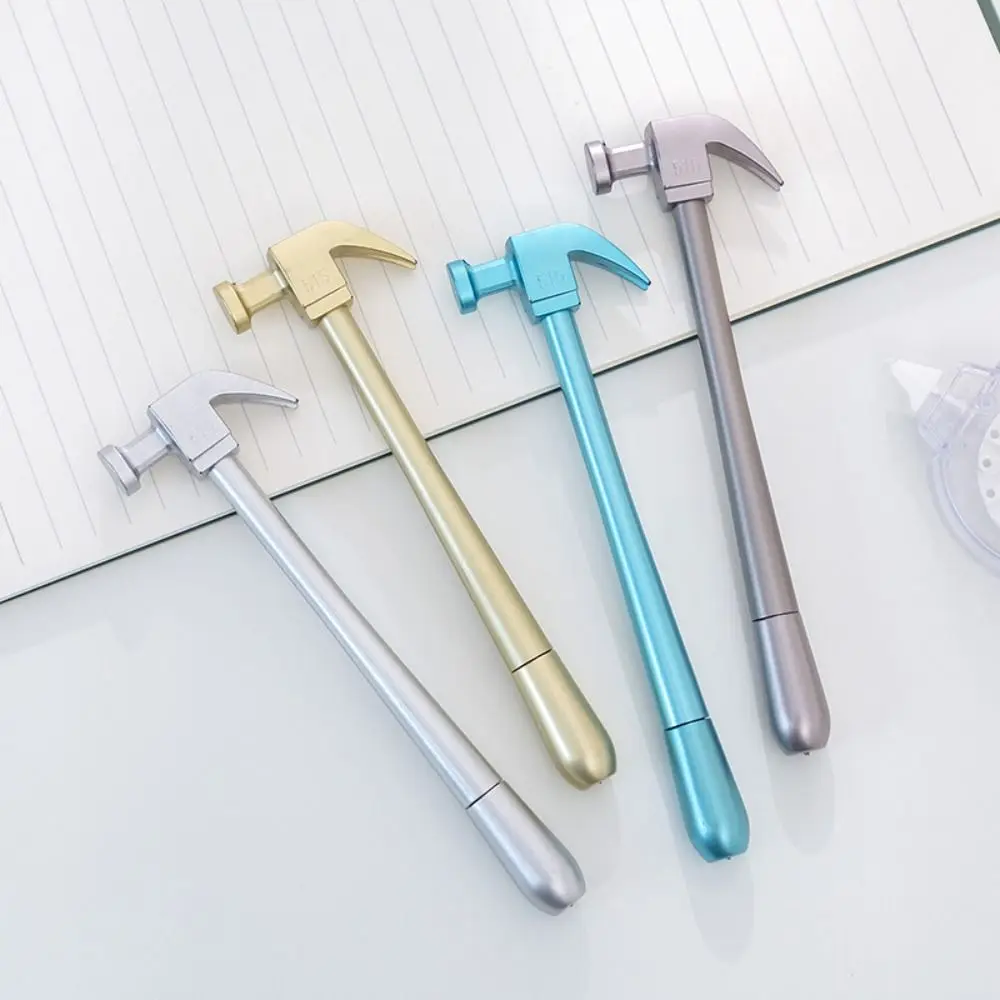 Kawaii нейтральные гелевые ручки в форме молотка, быстросохнущая ручка для подписи с черными чернилами, уникальная шариковая ручка 0,5 мм для школы