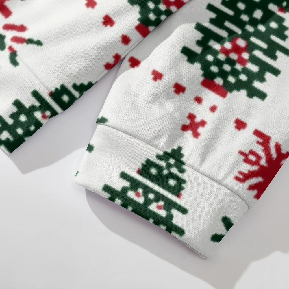 Prendas de abrigo para hombre, chaqueta de invierno, moda retro, estampado de árbol de Navidad, gruesa y cálida, esencial para viajes al aire libre