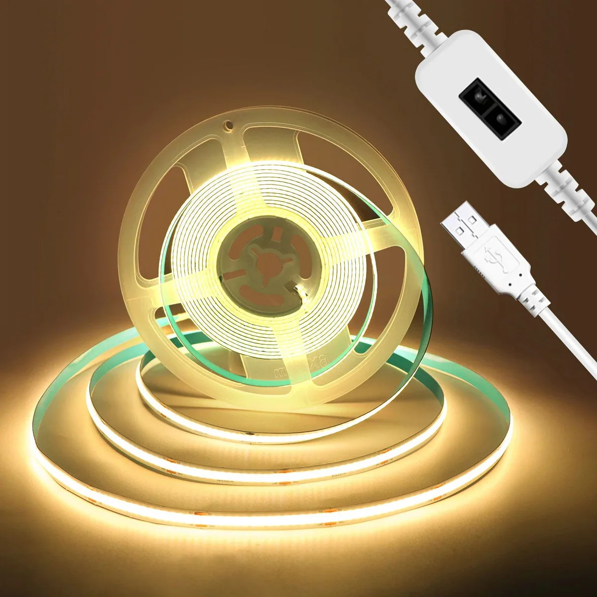 5V USB COB LED Strip with Hand Sweep Sensor for Kitchen Cabinet & Cupboard Lighting