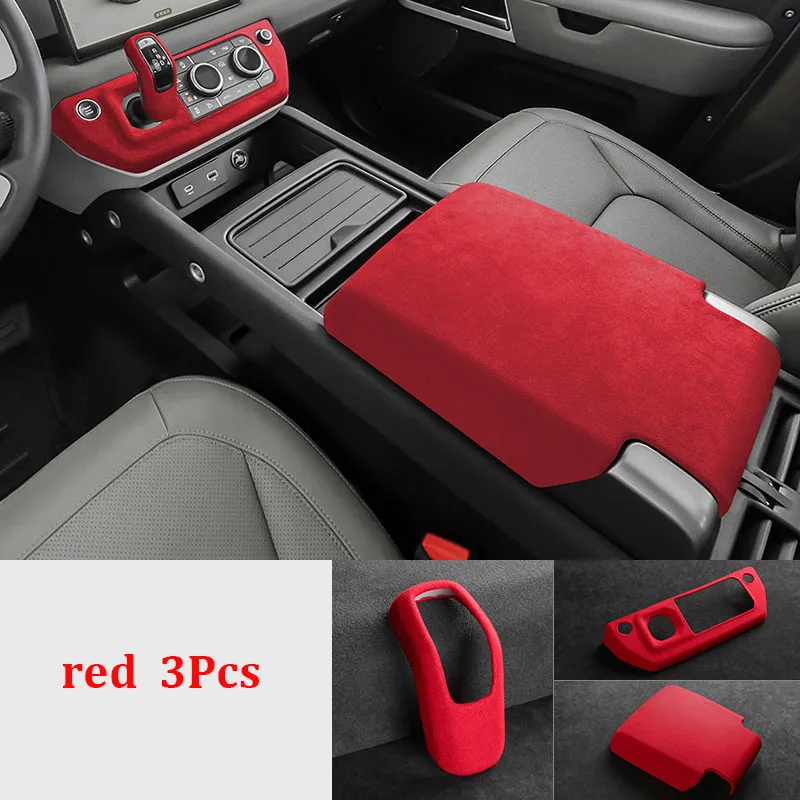 

for Land Rover Defender 110 2023 2022 2021 2020 2024 TOP Suede Central Control Gear Shift Panel Cover Armrests Box Cover Mat