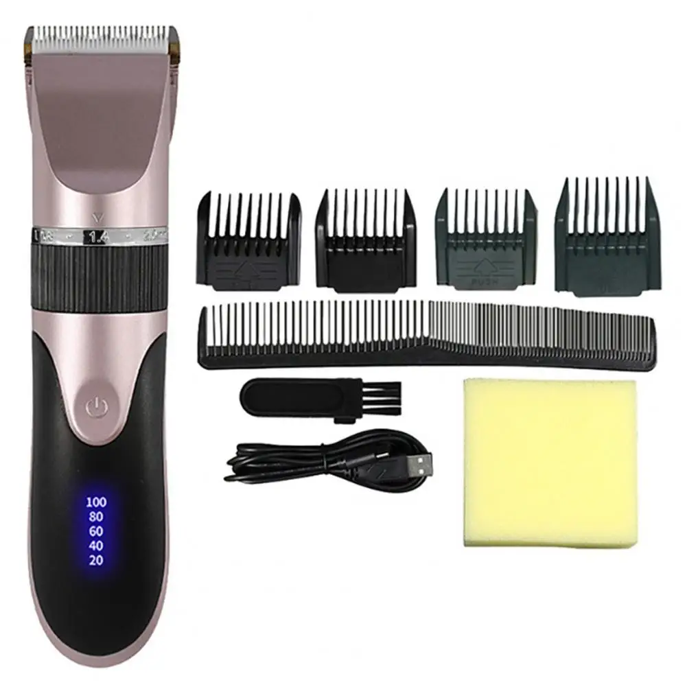 Razors Ceramic Blade Electric Hair Clipper Digital Display Hair Trimmer USB Rechargeable Hair Cutter Barber Machine