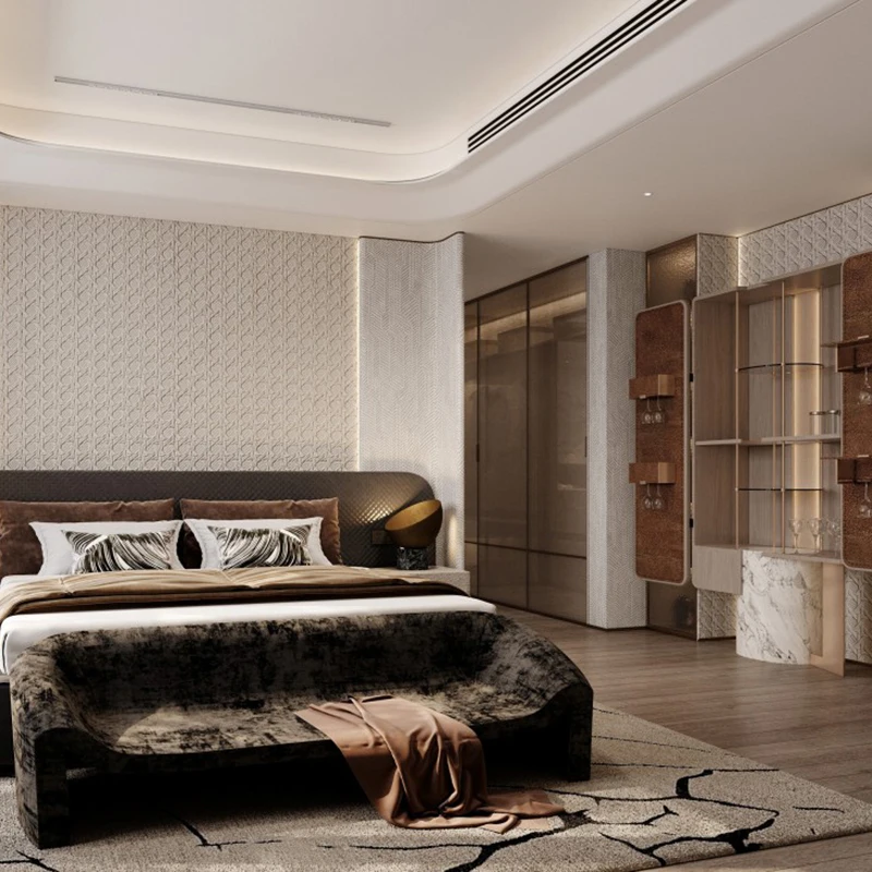 طاولة طعام خشبية حديثة وبسيطة قابلة للتخصيص للفندق والفيلا للمنزل لغرفة المعيشة الداخلية