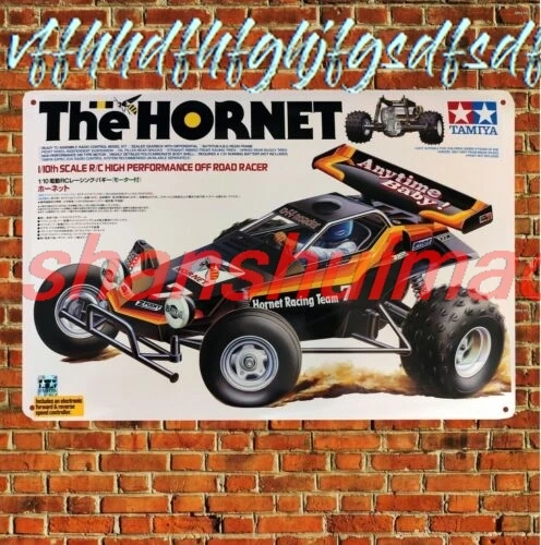 Metal Poster Rc Car Wall Deco Tin Sign Plaque Tamiya Hornet Boxart sign