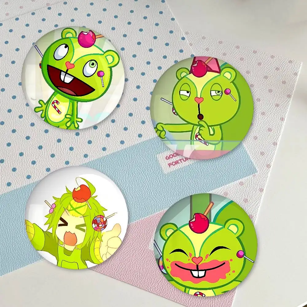 Funny N-Nutty Htf Premium Tinplate Round Lapel Pins: Cute Badge Brooches For Shoulder Bag Accessories, Souvenir Gifts
