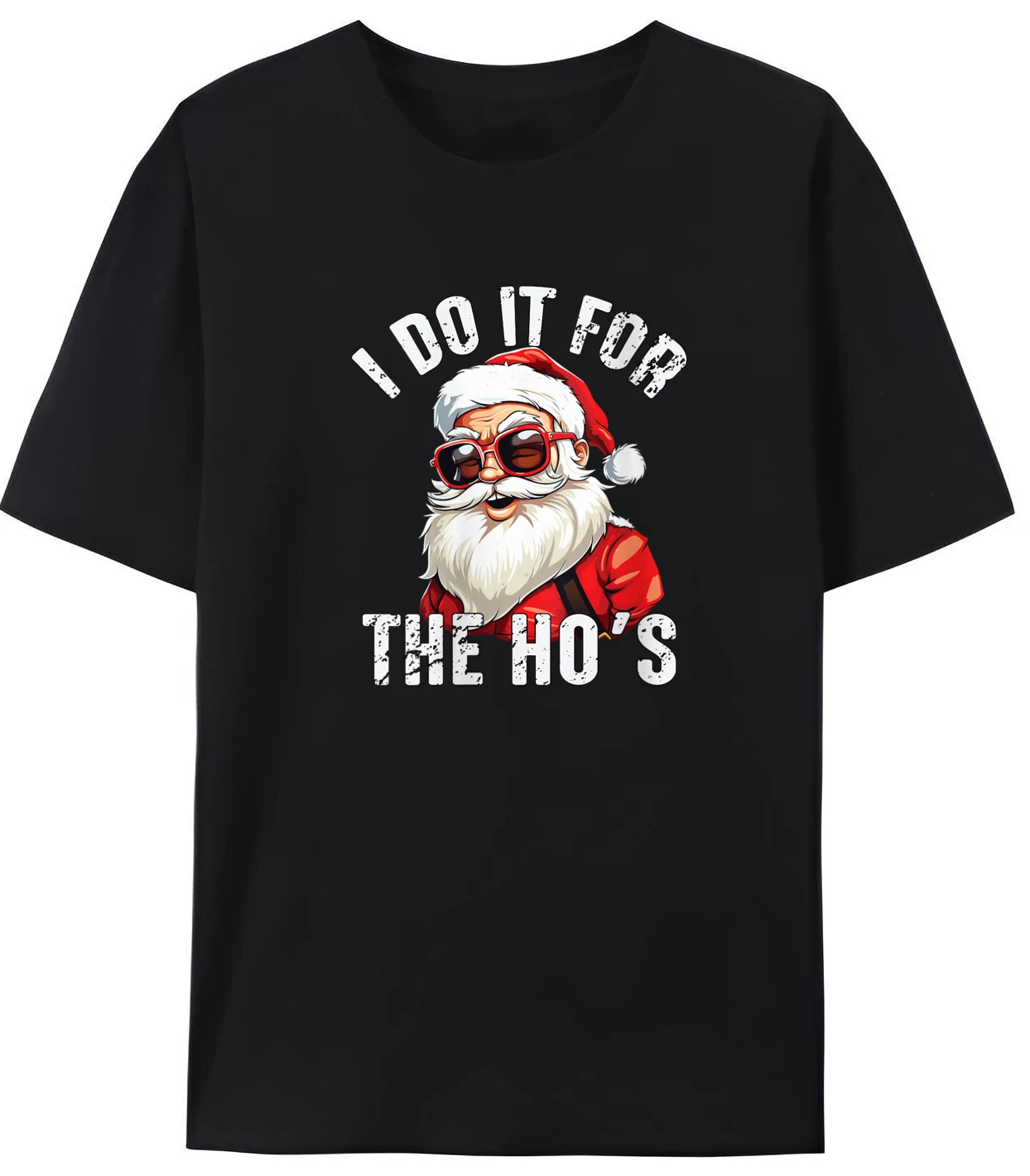 

Womens I Do It For The Ho Santa Christmas Oversized Men's Cotton Comfortable T-Shirt Loose Fit Graphic Clothes