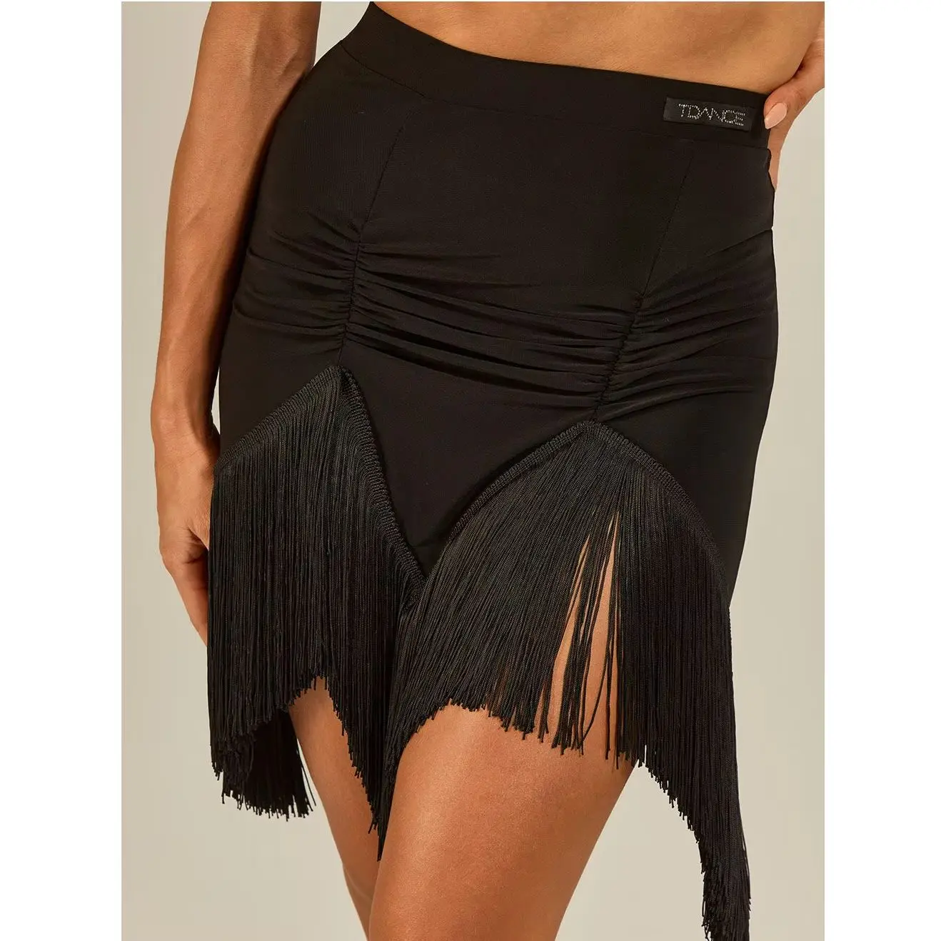 

2026 New Lady Performance Costumes Tassels Skirt Latin Dance Fringes Skirt Practice Clothes Samba Tango Dance Wearing DQL12833