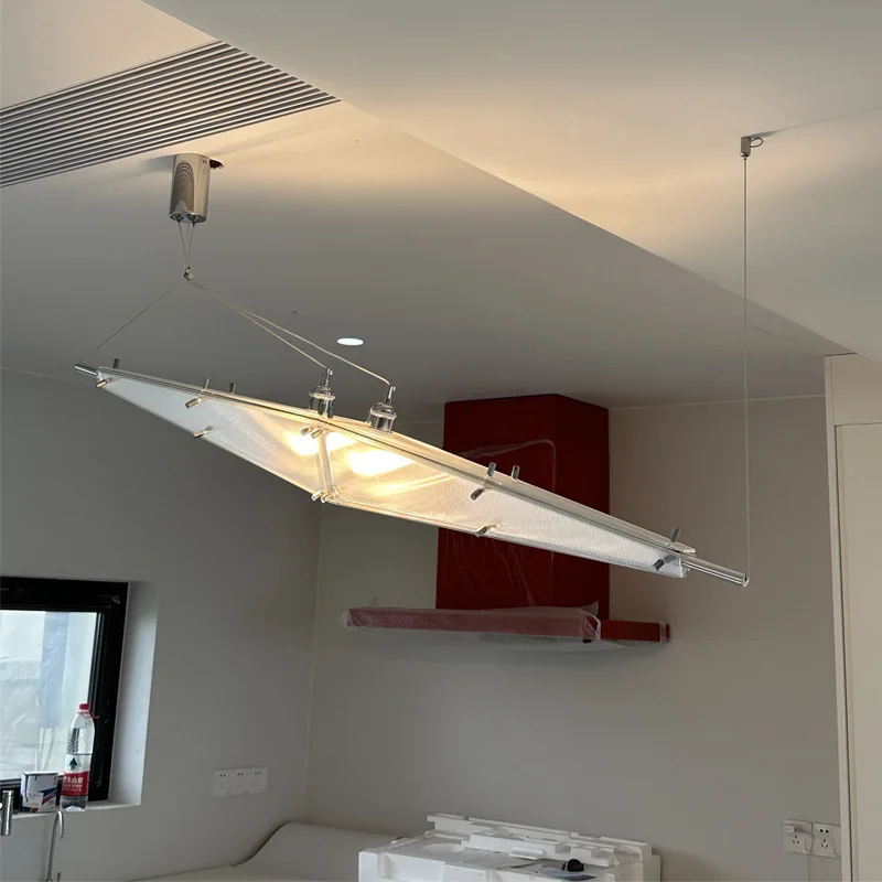 

Dining room chandelier modern simple duplex villa living room LOFT empty stairs bar lighting