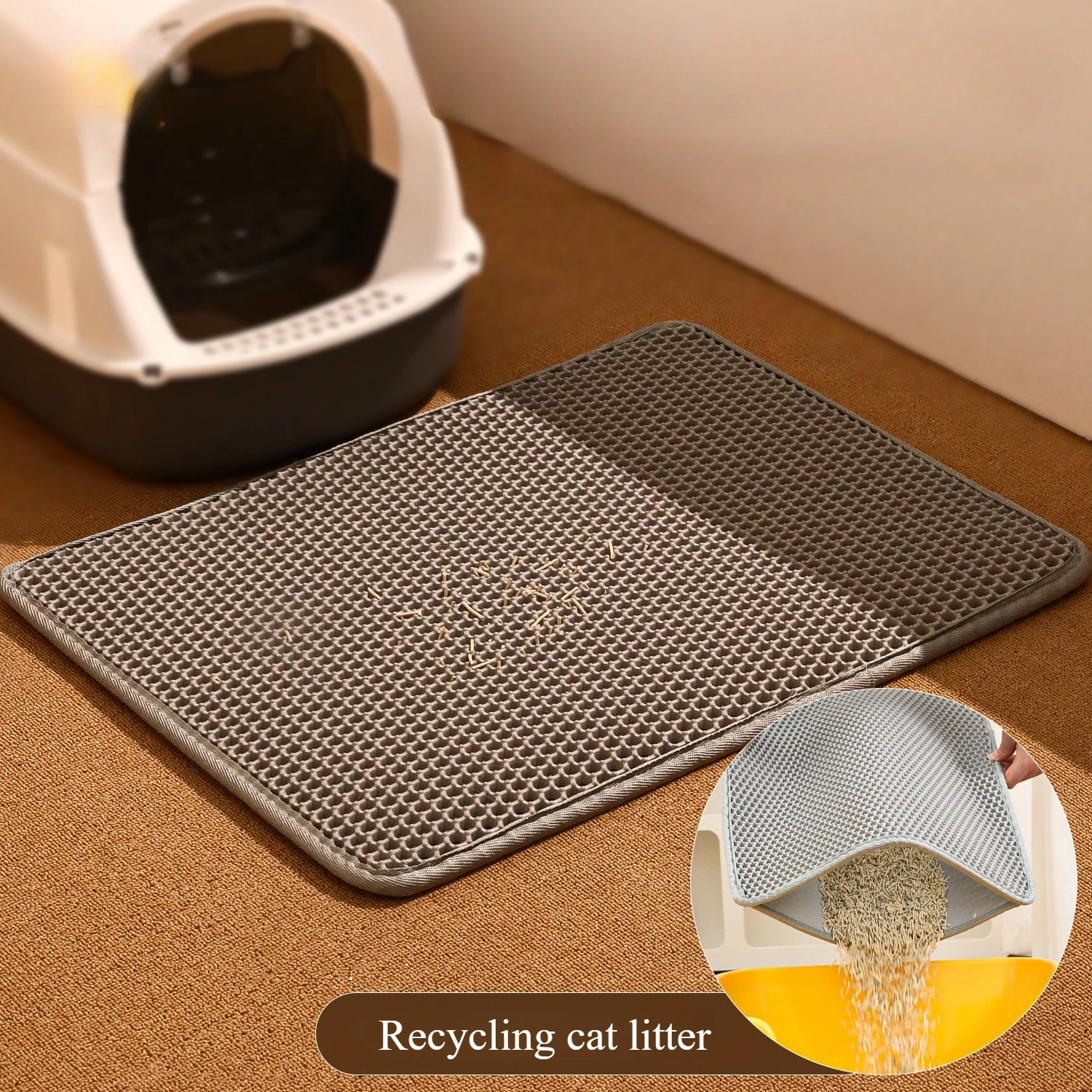 

Double-layer Filter Cat Litter Pad Cat Litter Box Filter Litter Pad Wear-resistant and Scratch Resistant Cat Control Litter Pad