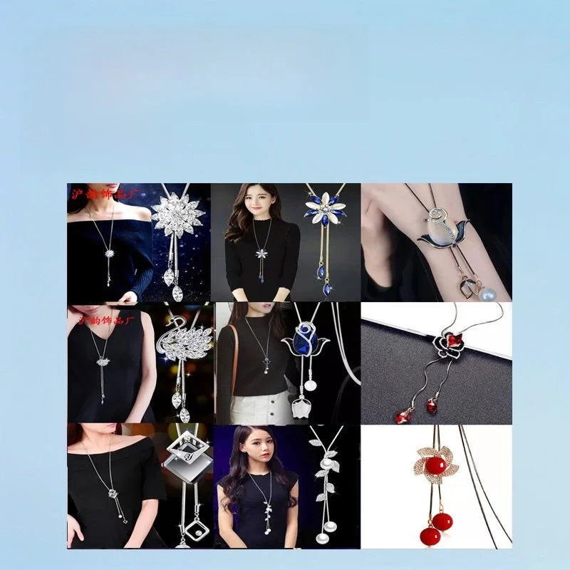 

Универсальная цепочка для свитера, женская высококачественная длинная цепочка с кисточками, ожерелье, осенне-зимний кулон с акцентом, трансграничный бестселлер